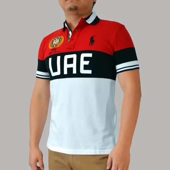 ■POLO RALPH LAUREN■ Custom Slim Fit Polo Country T-Shirt W Polo Ralph Lauren Custom Slim Fit Pony Logo Crest World Cup